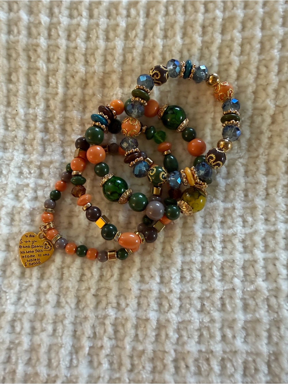 Handcrafted Multicolor Beaded Stretch Bracelet Set